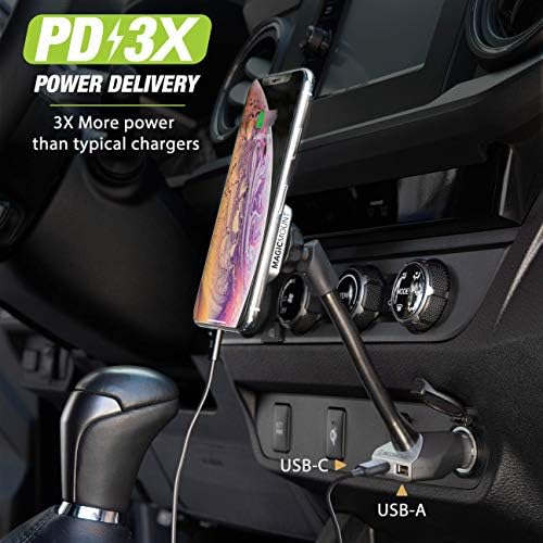 Scosche Magic Mount Pro Suction Cup Phone Holder – 2-Pack Magnetic Car Dashboard & Windshield Mount for i Phone, Galaxy & Android Smartphones – Enhanced Stability, 360-Degree Rotation & Sleek Black/Silver Design for Optimal Accessibility & Safety