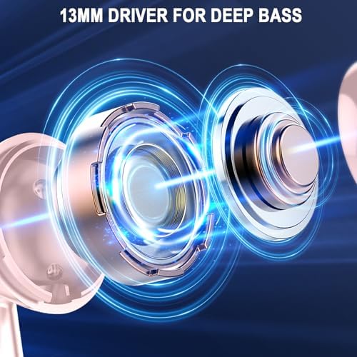 Unleash Premium Sound with Jxrev 2025 Wireless Earbuds – Advanced Bluetooth 5.4 Tech for Effortless Connectivity, Hi-Fi Stereo Audio for Unmatched Clarity, IP7 Waterproof Design for Ultimate Protection, 40-Hour Playtime for All-Day Listening, Enhanced 4-Mic Noise Cancellation for Crystal-Clear Calls, LED Battery Life Indicator for Convenience, Perfect for Active Lifestyles and Daily Use
