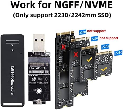 High-Speed xiwai USB 3.0 to NVMe M-Key M.2 NGFF SATA SSD External Converter Adapter with RTL9210 B Chipset – Ultimate Data Transfer Solution for On-the-Go Storage Expansion
