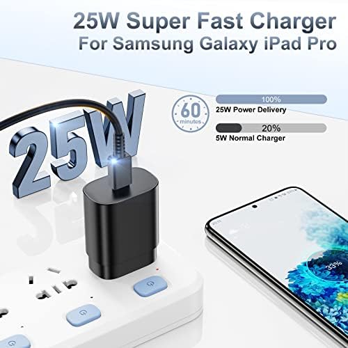 Super Fast 45 W USB-C Charger Cable Set – 2 Pack (6 ft & 10 ft) for Samsung Galaxy S25 Ultra, S24, S23, S22, Note 20 & More – Premium Durability, Versatile Lengths for Rapid Charging at Home or On-the-Go – Elevate Your Power Delivery Experience with Enhanced Compatibility and Long-Lasting Quality