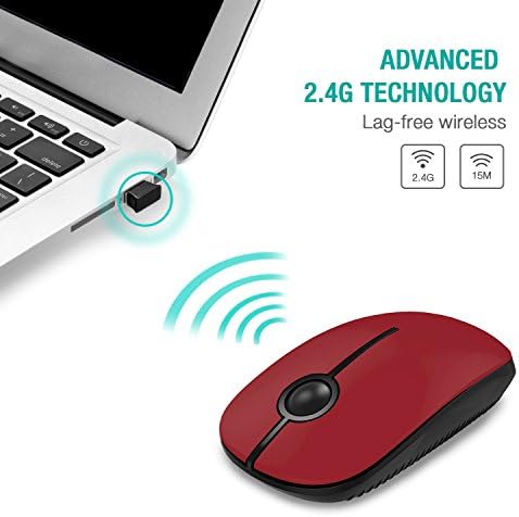 Sleek Vssoplor Wireless Mouse – Ultra-Slim Silent Optical Companion for Laptops & PCs | 2.4 GHz Nano Receiver, Perfect for Quiet Workspaces & Travel | Enhanced Compatibility for Windows, Mac & Linux