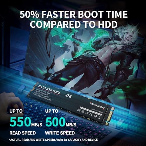 Boost Your System’s Performance with the S201 256 GB M.2 SATA III SSD – High-Speed Internal Solid State Drive for Laptops and Desktops, Featuring Rapid Read Speeds Up to 550 MB/sec and SLC Cache Technology for Ultimate Efficiency and Reliability