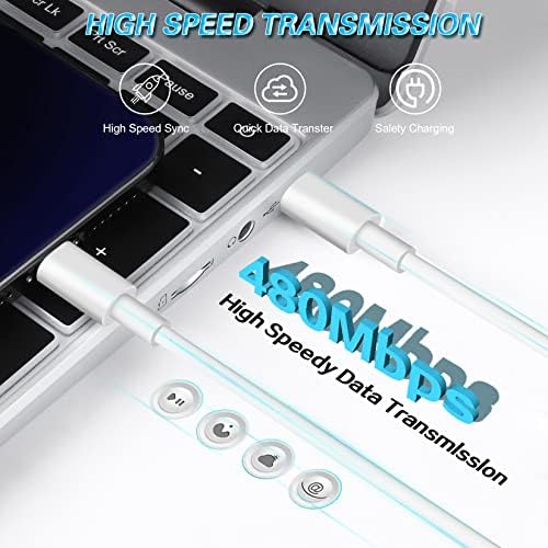 Ultra-Fast Dual Port USB-C i Phone Charger with 10 FT Quick Lightning Cables – High-Efficiency Charging Block for i Phone 14 Pro Max, 13 Pro, 12, 11, XS, XR, 8, SE – Ideal for Home and Travel, 2-Pack for Maximum Convenience and Speed