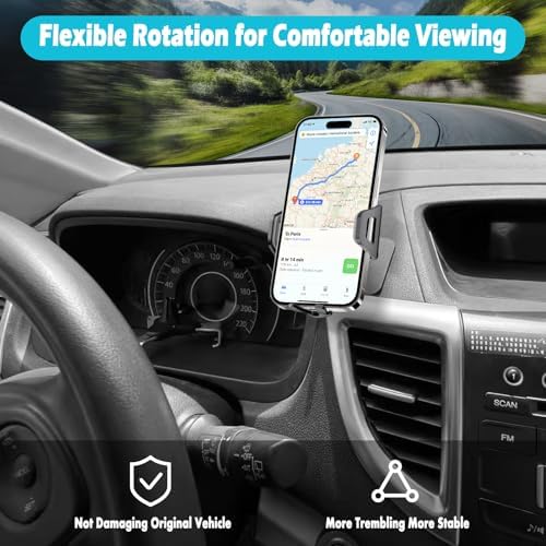 Honda CR-V 2012-2016 Phone Holder – Universal 360° Rotating Car Mount for 4.7-7″ Smartphones, Thick Case Compatible, Effortless Installation, Premium Vehicle Accessory for Safe Driving and Enhanced Navigation