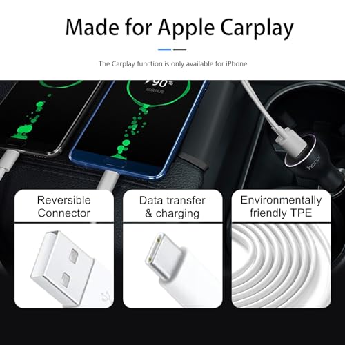 10-Pack YCWZZH USB A to USB C Charging Cables – Fast Charging and Data Transfer for i Phone 15, 16 Pro Max, i Pad Pro 11, Air 5, Mini 6 – 5 ft Durable Car Play Compatible Cords for Home and On-the-Go Connectivity
