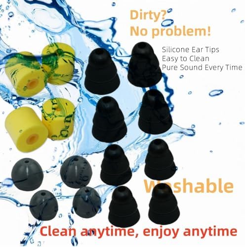 Premium Yellow Memory Foam Ear Tips for Shure SE Models – 8-Pair Replacement Set for Enhanced Sound Isolation and Comfort – Compatible with SSE110, SE112, SE215, SE310, SE425, SE846 – Elevate Your Audio Experience with Superior Fit and Durability