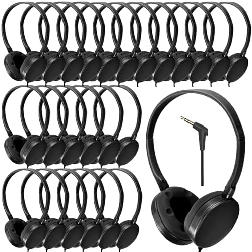 Bulk Headphones for Kids 12 Pack – Premium Wired Earphones with Superior HD Sound Quality for Classroom Learning and Play, Mixed Colors for Inclusive Use, Compatible with 3.5 mm Devices – Essential Audio Gear for Educational Environments