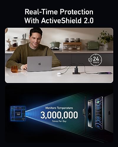 Ultra-Compact Anker Prime 100 W Ga N USB-C Charger – Triple-Port Fast Charging Adapter for Mac Book Pro/Air, i Phone 16/Pro, Galaxy S23/S22, Pixelbook, and More – Superior Efficiency & Enhanced Compatibility for All Your Devices