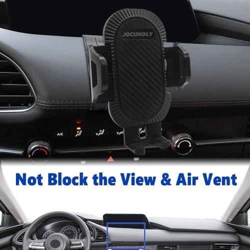Mazda 3 Car Phone Mount (2019-2024) – Ultimate Thick Case Friendly Mobile Holder for Hands-Free Navigation, Air Vent Installation, 360-Degree Rotation, Secure and Stable Cradle for All Smartphones – Elevate Your Driving Safety and Convenience