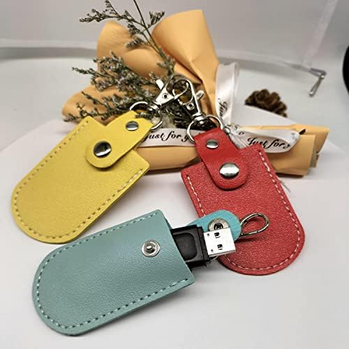 Stylish Pink Leather USB Flash Drive Case Set – 3 Durable Protectors for Safe Storage and Easy Access – Perfect for Women Who Love Chic Tech Accessories – Enhanced Compatibility & Speed for All USB Drives