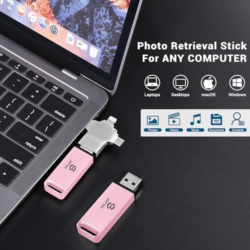 Ultimate 512 GB Photo Storage Stick – Effortless Auto Backup Flash Drive for i Phone & i Pad – High-Speed External Storage Solution for All Devices – Safeguard Your Memories with Compact Design and Enhanced Compatibility