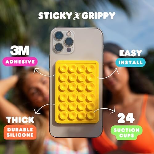Premium Silicone Suction Phone Mount for i Phone & Android – Hands-Free Holder for Tik Tok, Selfies & Fidgeting – Versatile Shower Mirror & Smooth Surface Compatibility – Stylish Chocolate Finish for Enhanced Functionality and Aesthetic