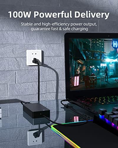 High-Performance 90 W USB-C Power Adapter for Dell Laptops – Reliable Replacement for DA90 PM170 & LA90 PM170 with Enhanced Safety Features and Fast Charging Capability – 30-Day Hassle-Free Return & 12-Month Warranty Included – Ideal for 15 V, 45 W, and 65 W Laptops