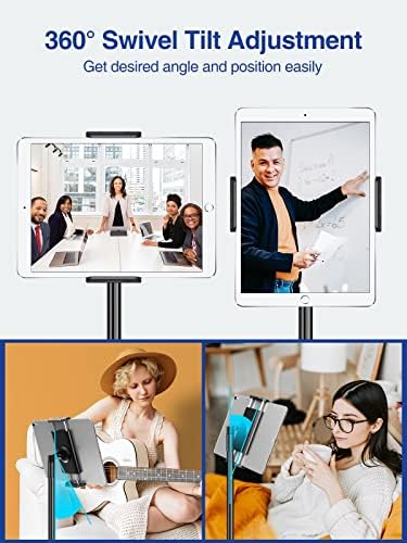 Enhance Your Productivity with the Elitehood 65” Adjustable Aluminum Tripod Stand – 360-Degree Rotating Tablet Holder for Effortless Use with 4.7 to 13” Devices – Ideal for Professionals, Educators, and Content Creators – Lightweight, Durable, and Stable for Any Environment