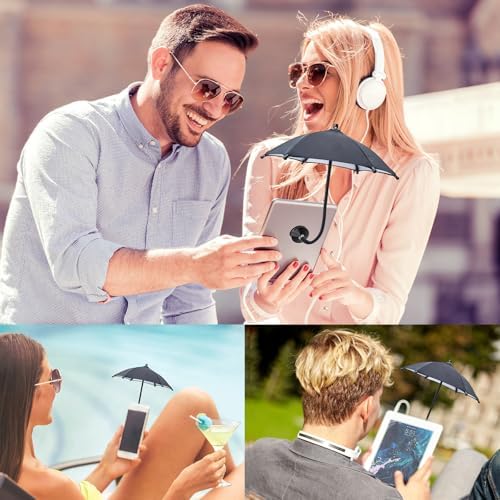 Ultimate Magnetic Umbrella Phone Stand for Outdoor Use – Adjustable Sun Shade Shield for i Phone 16/15/14/13/12 Pro Max, Samsung & Google Devices – Detachable Ring Grip for Enhanced Control – Heat-Resistant Design for Durability – Effortless Magnetic Setup – Car Mount Compatible – Elevate Your Mobile Experience in the Sun