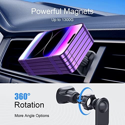 Mag Safe Car Mount Charger for i Phone 12-16 Pro, Pro Max, Plus & Mini – Fast 36 W QC 3.0 Wireless Charging with Strong Magnetic Hold for Dashboard and Vent – Sleek Dark Black Design for Ultimate Device Security and Accessibility on the Road