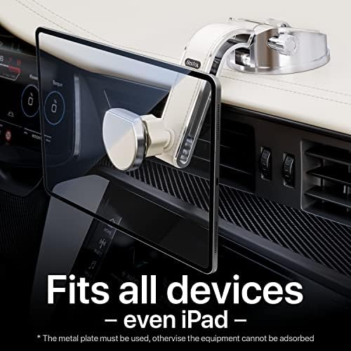 Bestrix Universal Magnetic Phone Holder for Cars – Advanced Suction & Secure Grip for All Smartphones up to 6.7″ – Effortless Installation in Seconds, Perfect for Safe Navigation & Hands-Free Use (Black)