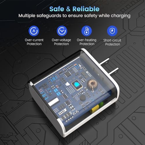 Dual-Pack 45 W Super Fast USB-C Charger with 6.6 ft Cables – Optimized PD/PPS Wall Charging Block for Samsung Galaxy S25/S24/S23 Ultra and Tab S8 – High-Efficiency Charging Solution for Home and Office Use