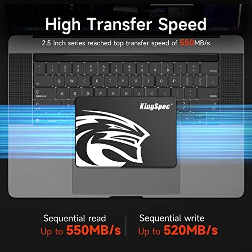 Upgrade Your Performance with King Spec 128 GB SATA III SSD – Lightning Fast 550 MB/s Read & 520 MB/s Write Speeds for Enhanced Laptop & Desktop Efficiency | Durable 3 D NAND Technology for Ultimate Reliability