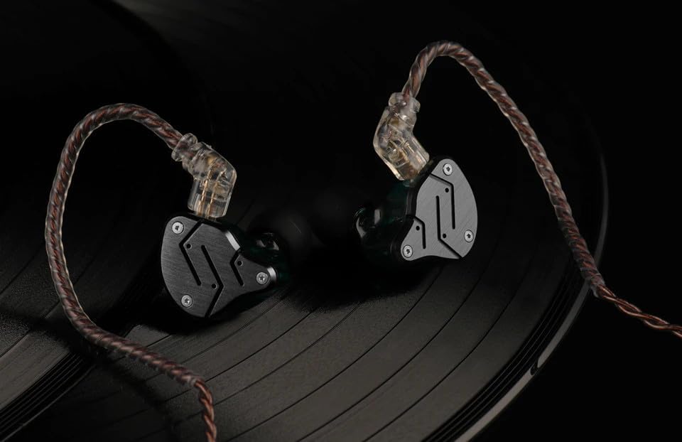 KZ ZSN Dual Driver In-Ear Monitor Earbuds with Detachable Cable – Exceptional Clarity & Hi-Res Noise Cancellation in Stylish Cyan, Perfect for Audiophiles and Everyday Use, Enhanced Compatibility for All Devices