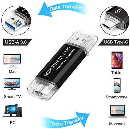 High-Speed 512 GB Dual Port USB 3.0 Type C Flash Drive – Versatile OTG Memory Stick for Android Smartphones & PCs, Compatible with Samsung Galaxy S10/S9/S8/Note 9, LG, Google Pixel – Compact & Stylish Red Design for Effortless File Transfers