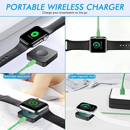 Dual-Purpose MFi-Certified USB A Fast Charger for Apple Watch & i Phone – 3.3 FT Wireless Charging Solution in Elegant Blue for Seamless Device Powering and Enhanced Compatibility with Air Pods