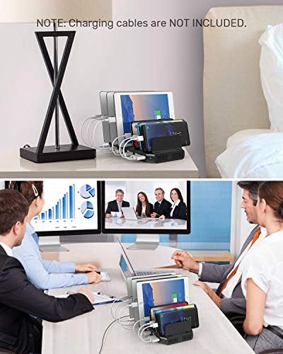 Unitek Quick Charge 3.0 Multi USB Charging Station – 10-Port Fast Charger for i Phone, i Pad, Tablets, and Kindles – UL Certified Safety with Sleek Black Design for Home and Office Use – Enhance Device Lifespan and Efficiency