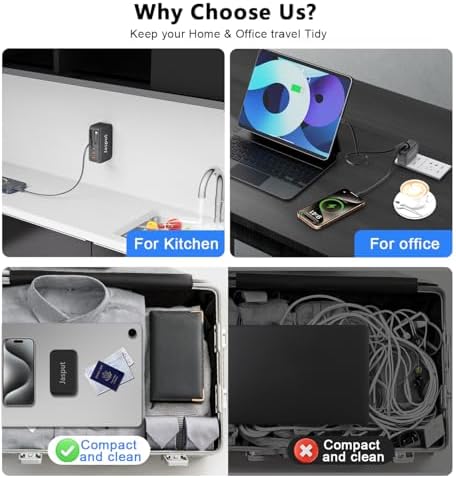 Ultimate 4-in-1 Retractable Wall Charger with Dual USB Ports – 40 W Fast Charging for i Phone 16/15/14/13, Galaxy S24/S23, LG & Pixel – Compact Multi-Device Charger with Tangle-Free Cables for Enhanced Portability and Compatibility