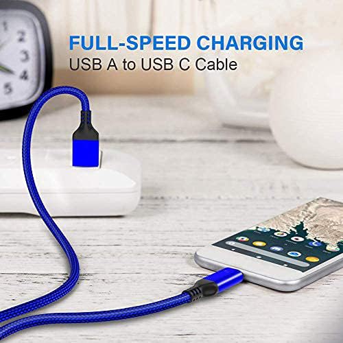 High-Speed USB Type C Cable 3-Pack – Durable Nylon Braided Charger for i Phone 16, Galaxy S24 & PS5 – Versatile 10 ft, 6.6 ft, 3.3 ft Lengths for Rapid Charging and Data Transfer – Enhanced Compatibility for All Modern Devices