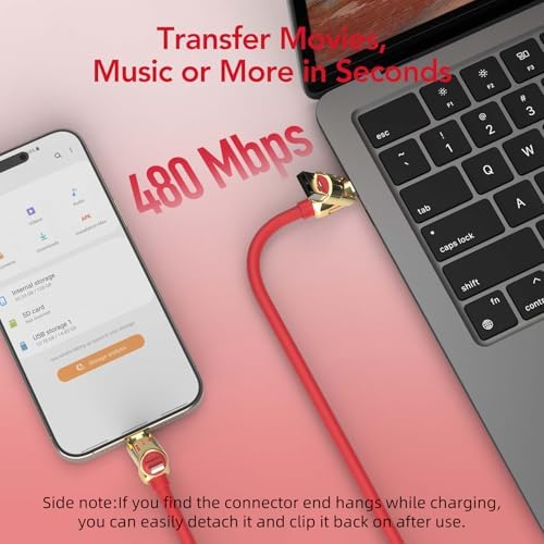 4-in-1 Universal Multi USB Charging Cable – 240W Max Fast Charger Cord with Multiple Connectors for iPhone 16/15/14/13, iPad, Samsung, MacBook, Tablets & More (Black, 6.6Ft) – Enhanced Compatibility and Speed