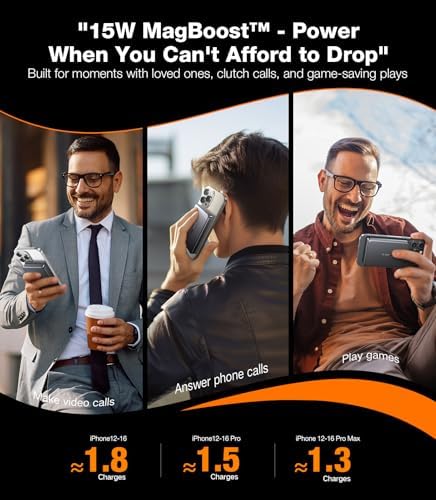 Ultra-Slim TORRAS 10,000 m Ah Power Bank with Built-in USB-C Cable – Lightweight Portable Charger for i Phone 16/15 & Samsung S24 Ultra, 22.5 W Fast Charging, Durable Design for Travel and Outdoor Use – Glacier Grey, Enhanced Safety & Dual Device Charging