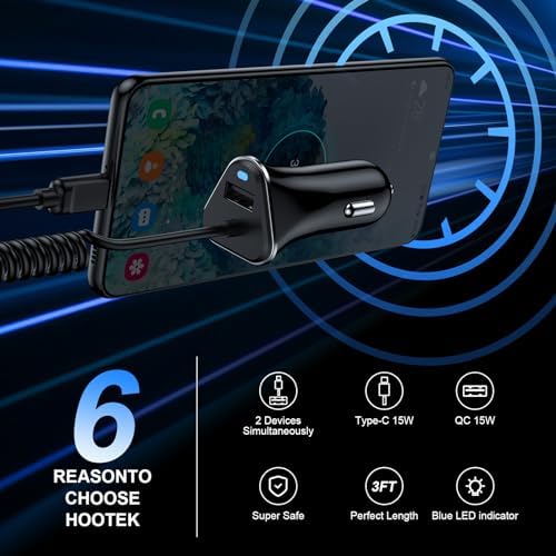 Starlink Mini Power Cable 10 FT – Versatile 3-in-1 Car Charger with Cigarette Lighter Adapter for 12 V-24 V Vehicles, Featuring Digital Display and Dual Fast Charging USB Ports (30 W USB-C PD & 18 W USB-A) for Enhanced Device Compatibility and Performance on the Go