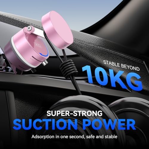 Revolutionary 15 W Magnetic Wireless Car Charger Mount – Adjustable Fast Charging Holder for i Phone 12-16 | Sleek, Foldable Design for Optimal Viewing | Ideal Gift for Tech-Savvy Drivers | Enhanced Mag Safe Compatibility & Travel-Friendly Convenience