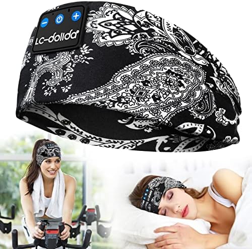 Revolutionary Wireless Sleep Headband with HD Sound: Ultimate Comfort Bluetooth Earphones for Relaxation, Fitness, and Travel – Sweat-Resistant Eye Mask for Active Lifestyles and All-Night Use