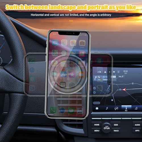 Transform Your Driving Experience with an Advanced Magnetic Car Phone Holder – 360° Rotating Mount for Effortless Navigation and Hands-Free Communication, Equipped with Dual Magnetic Rings for Exceptional Stability, Compatible with i Phone Models 16, 15, 14, and 13 – Sleek, Streamlined Design for Seamless Vehicle Integration and Optimal Safety