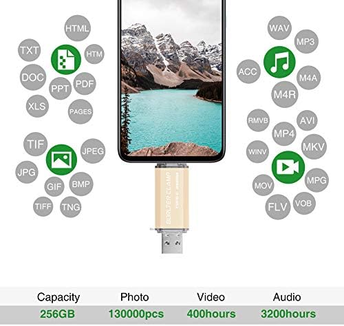 High-Speed 512 GB Dual Port USB 3.0 Type C Flash Drive – Versatile OTG Memory Stick for Android Smartphones & PCs, Compatible with Samsung Galaxy S10/S9/S8/Note 9, LG, Google Pixel – Compact & Stylish Red Design for Effortless File Transfers