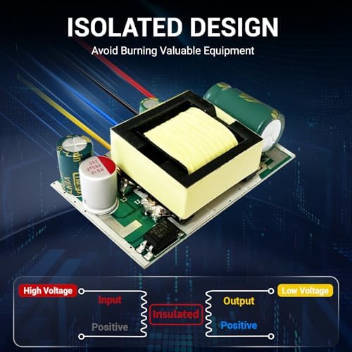 DROK High-Efficiency DC Voltage Converter – Adjustable 9-36 V to 12 V Step Up/Down Regulator, 3 A 36 W Power Supply for Solar Panels and RVs – Optimal Energy Management for Versatile Applications