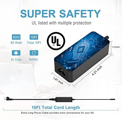 High-Speed 65 W USB-C Charger for Lenovo Think Book 13-16 Series – UL Certified Power Adapter with Enhanced Safety Features & Universal Compatibility for Optimal Charging Performance – 30-Day Hassle-Free Returns & 12-Month Warranty Included