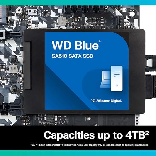 Elevate Your Computing with the Western Digital 500 GB WD Blue SA510 SATA III Internal SSD – Unleash Lightning-Fast 560 MB/s Read Speeds, 2.5″/7 mm Form Factor for Ultimate Device Compatibility and Enhanced Performance