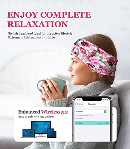 Fulext Bluetooth Sleep Headphones Headband – Ultimate Comfort for Side Sleepers, Thin HD Stereo Sound Quality – Ideal for Insomnia Relief and Travel Convenience – Perfect Gift for Men and Women – Enhanced Compatibility, Long-Lasting Battery Life for All Night Relaxation