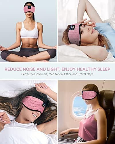 Transform Your Sleep Experience with the MUSICOZY Bluetooth Sleep Mask – Premium Wireless Eye Cover Featuring Built-In Earbuds for Ultimate Comfort, Perfect for Side Sleepers, Office Relaxation, and Travel – Advanced Bluetooth 5.4 Connectivity for Effortless Pairing and High-Quality Sound, Ideal Tech Gift for Anyone Seeking Restful Slumber.