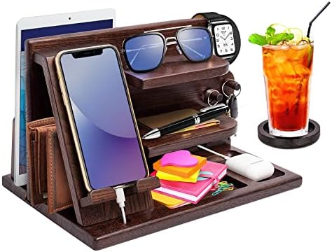 Premium 3-in-1 Wooden Charging Stand for i Phone 16/15/14/13/12 & Apple Watch – Ultimate Nightstand Organizer for Men – Ideal Gift for Dad, Husband, Boyfriend, or Son – Enhanced Speed & Compatibility with Air Pods – Perfect for Father’s Day, Anniversaries & Holidays – Stylish & Functional i Phone Charger Station for All Apple Devices – A Must-Have Tech Accessory for the Modern Man – Elevate Your Gifting with This Unique Natural Wood Design – Effortlessly Charge Your i Phone, Apple Watch, and Air Pods in One Sleek Station – Standby Mode Convenience Meets Aesthetic Appeal – Perfect for Home or Office Use – Impress Your Loved Ones with a Thoughtful and Practical Gift that Combines Style and Utility – The Go-To Choice for Apple Enthusiasts Seeking Quality & Performance in Charging Solutions.