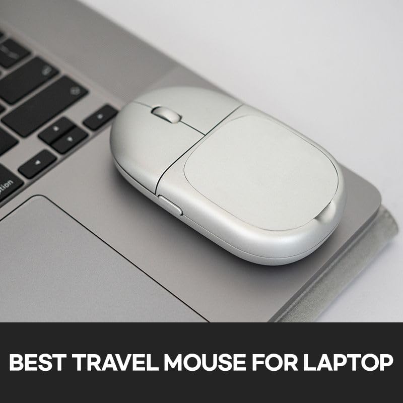 Sleek Pink Magnito Magnetic Wireless Bluetooth Mouse: The Ultimate Travel Companion for Mac, i Pad, Windows & More – Silent Clicks, Compact Design, Effortless Portability & Enhanced Device Compatibility