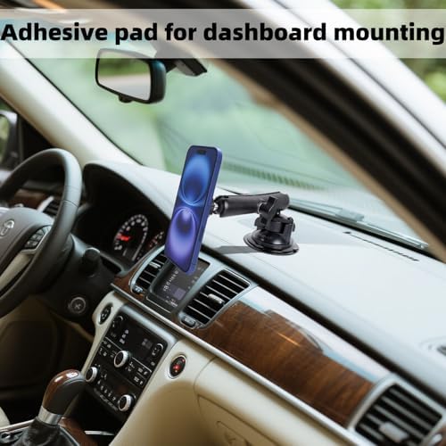 Mag Safe-Compatible Magnetic Car Phone Holder – Ultra-Stable 360° Swivel Suction Mount for i Phone 12-16 Series – Effortless Hands-Free Navigation & Secure Dashboard or Windshield Installation for Safe Driving Experience