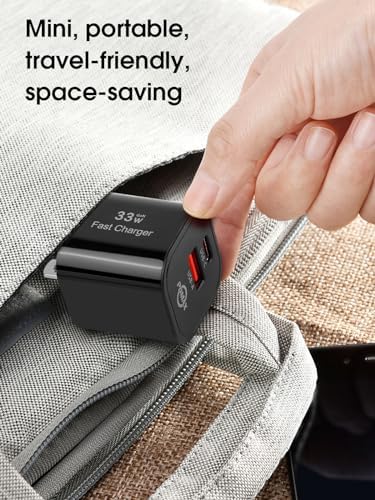 30 W Ga N Dual Port USB-C Wall Charger – Ultra-Compact Fast Charging Adapter for i Phone 16/15/14, i Pad, Galaxy & Pixel – Reliable Power Solution with Advanced Safety Features for Home, Office & Travel Convenience