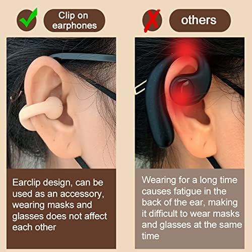 Revolutionary Wireless Open Ear Bone Conduction Headphones – Bluetooth Clip-On Design for Active Lifestyles – Ideal for Running, Cycling, and Workouts – Sweat-Resistant with Built-In Microphone and Secure Earhooks – Experience Clear Audio While Staying Aware of Your Surroundings – Long Battery Life and Enhanced Device Compatibility for Ultimate Freedom