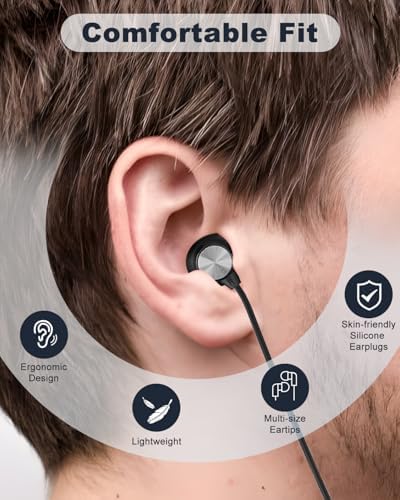 Elevate Your Audio Experience with Hmusic Neckband Bluetooth Earbuds – 30 Hours of Playtime, IPX5 Waterproof Design for Sports and Gaming – Exceptional Sound Quality & Enhanced Device Compatibility for Active Users – Wireless Comfort and Durability for Every Adventure