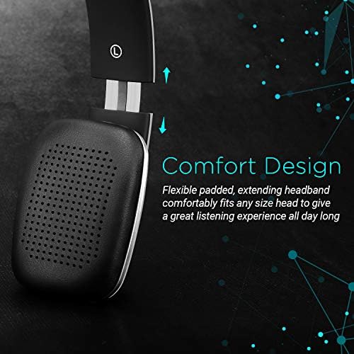 August EP636 Wireless Bluetooth Headphones – Premium On-Ear Design with NFC Technology for Instant Pairing – High-Fidelity Audio Performance for Audiophiles and Professionals – Long-Lasting 10-Hour Battery for Uninterrupted Listening – Built-In Microphone for Effortless Hands-Free Communication – Ideal for Commuters, Fitness Enthusiasts, and Daily Use