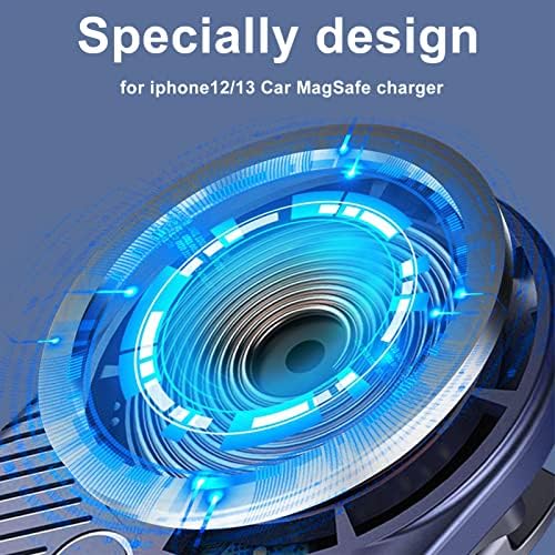 Magnetic Wireless Car Charger Vent Mount for i Phone 14/13/12 Series – 15 W Fast Charging Mag Safe Compatible Holder for Hands-Free Navigation – Versatile Air Vent Installation for Enhanced Driving Convenience