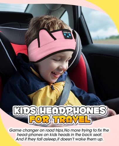 Premium Safe Listening Kids Headphones – Versatile Bluetooth & Wired Connectivity – Ultra-Comfort Stretchy Headband for Secure Fit – Travel-Friendly Audio Gear for Toddlers and Babies – Exceptional Device Compatibility – Lightweight, Durable Design for Everyday Adventures